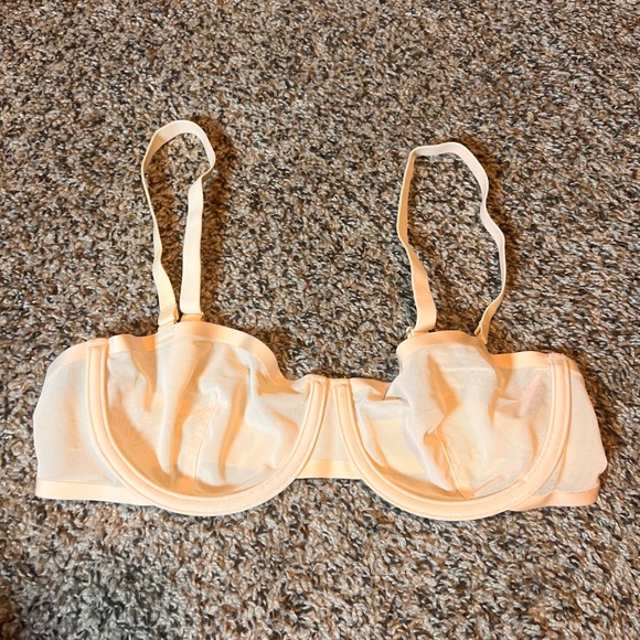 CUUP The‎ Balconette Bra Sheer Unlined Adjustable Straps 34B - Picture 1 of 4